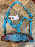 Fuchsia and Turquoise Gator Bronc Halter