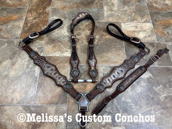Brown/Gray Gator Tack set