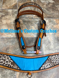 Cheetah/Turquoise Tripping Collar Set