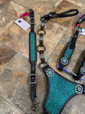 Turquoise Sparkly Longhorn Tack set