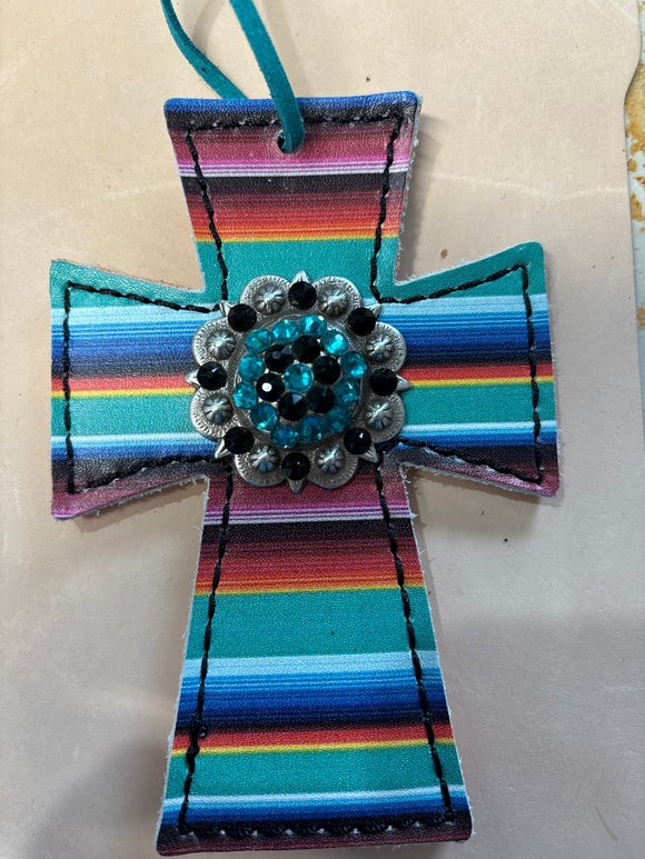 Dark Serape Saddle Cross