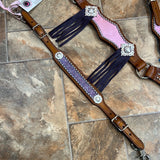 Pink & Purple Sparkly Longhorn Tack set