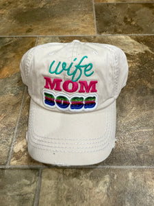 Wife Mom Boss Baseball Hat