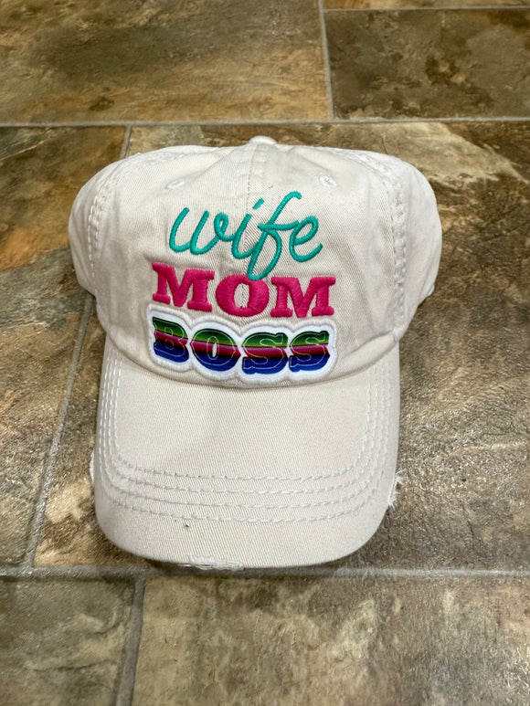 Wife Mom Boss Baseball Hat
