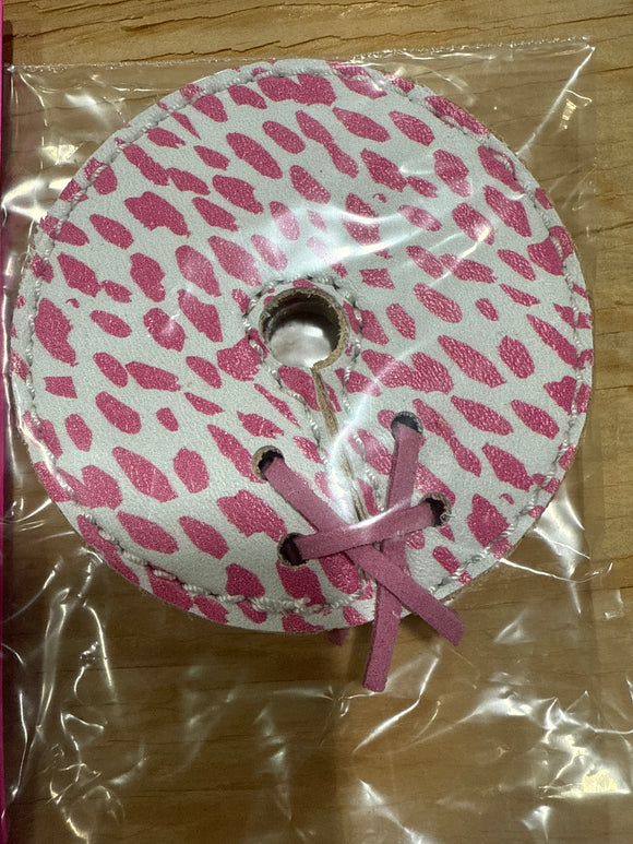 Pink spotted Leather Bit Guards