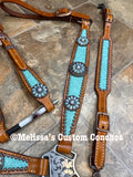 Mint Floral Tack set
