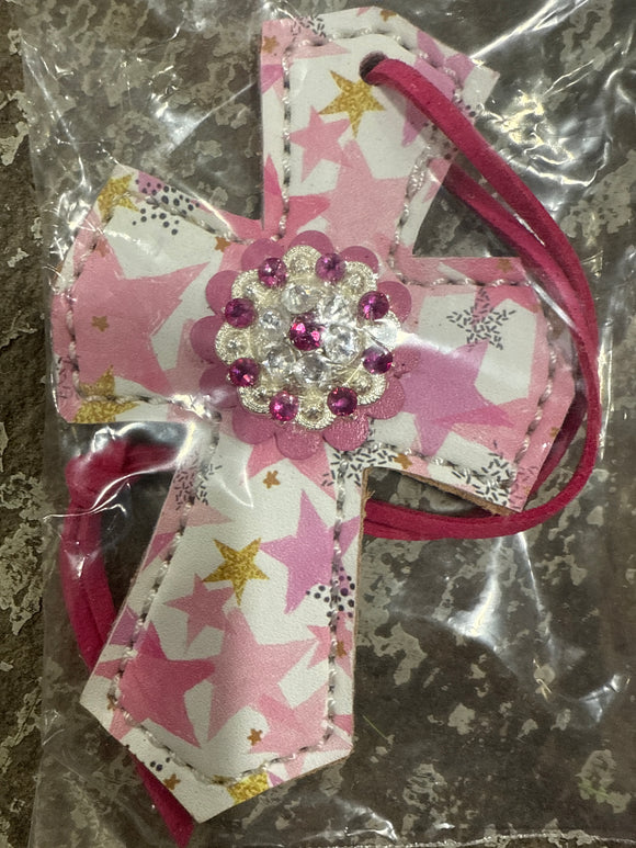 Pink Star Saddle Cross