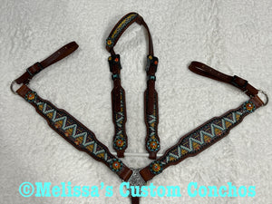 Western Aztec Tack set with bling