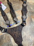Bronze floral Longhorn Tack set