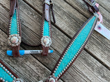 Turquoise Floral Tack set