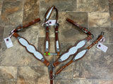 White & Silver Gator Tack Set