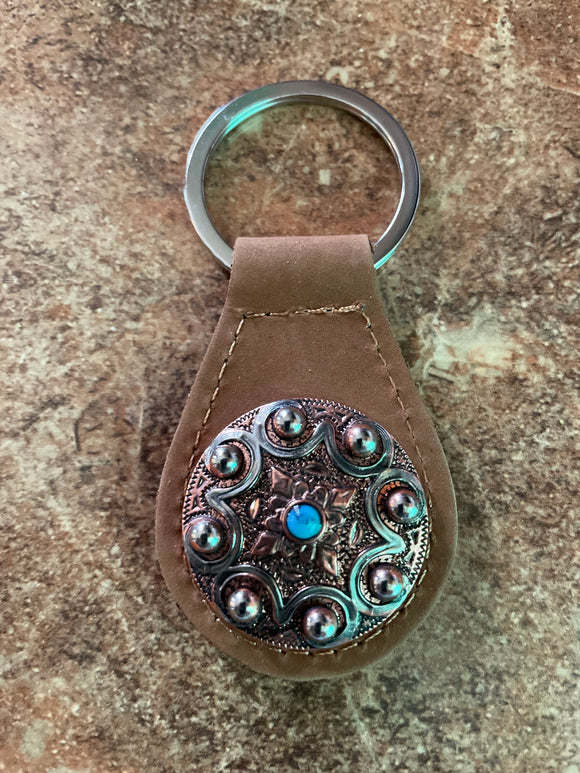 Small leather keychain