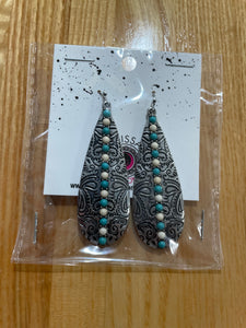 Turquoise/White Earrings