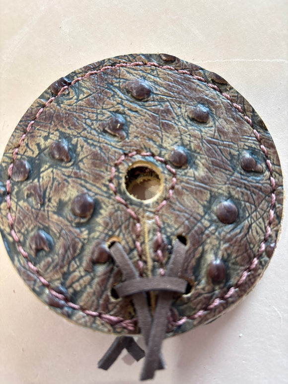 Brown Ostrich Leather Bit Guards