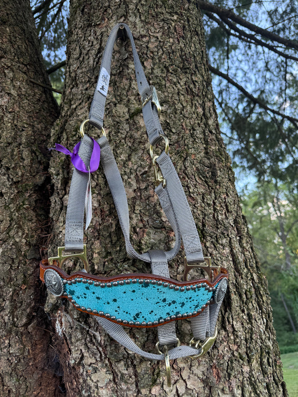 Turquoise Splatter Bronc Halter