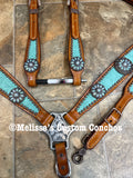 Mint Floral Tack set