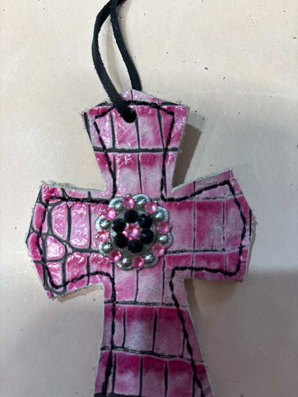 Pink Gator Saddle Cross