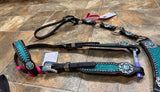 Turquoise Sparkly Longhorn Tack set