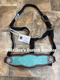 Mint Floral Bronc Halter