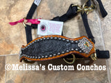 Black Floral Mini Bronc Halter