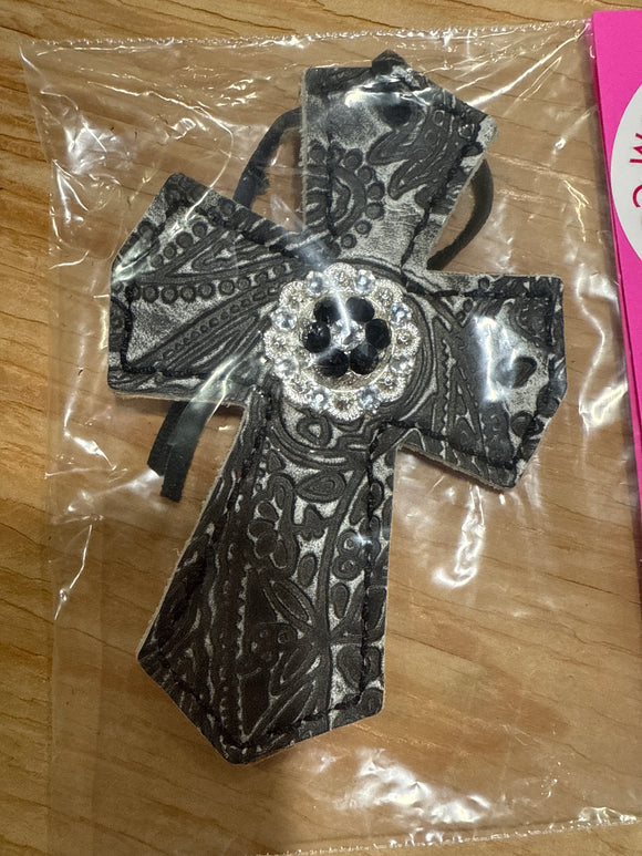 Black Paisley Saddle Cross