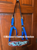 Blue Rainbow Splash Bronc Halter