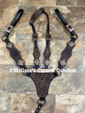 Bronze floral Longhorn Tack set