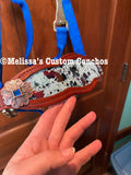 Blue Rainbow Splash Bronc Halter