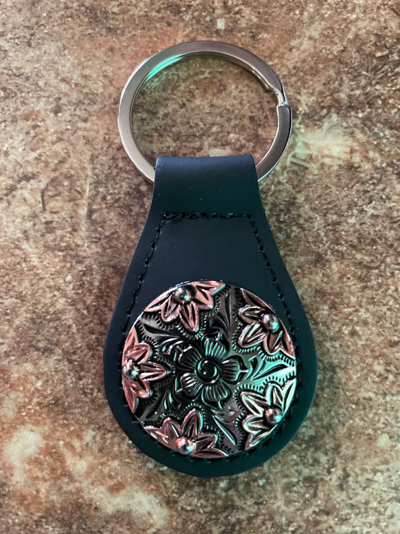 Small leather keychain