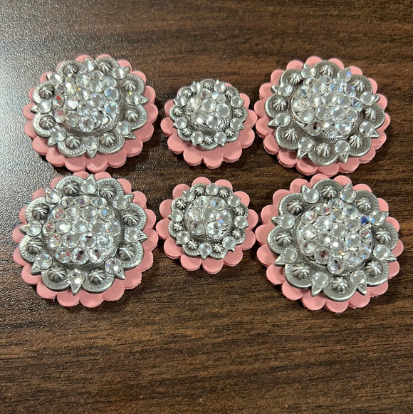 Light Pink leather conchos