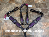 Dark Purple Metallic Tack set