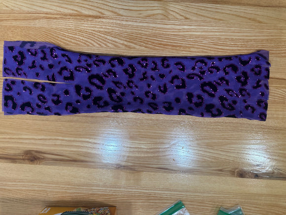 Purple Leopard w/ Glitter Tail Bag