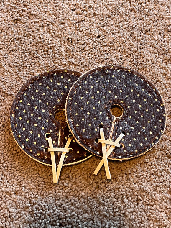 Polka Dot Leather Bit Guards