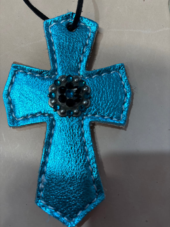 Dark Turquoise Saddle Cross
