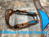 Cheetah/Turquoise Tripping Collar Set