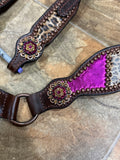 Metallic Pink Cheetah Longhorn Tack set