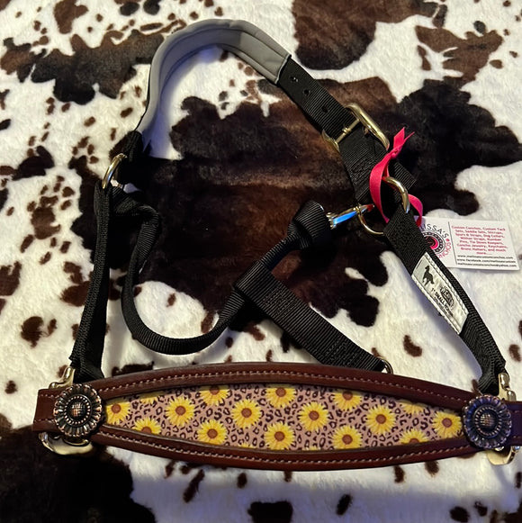 Cheetah Sunflower Bronc Halter