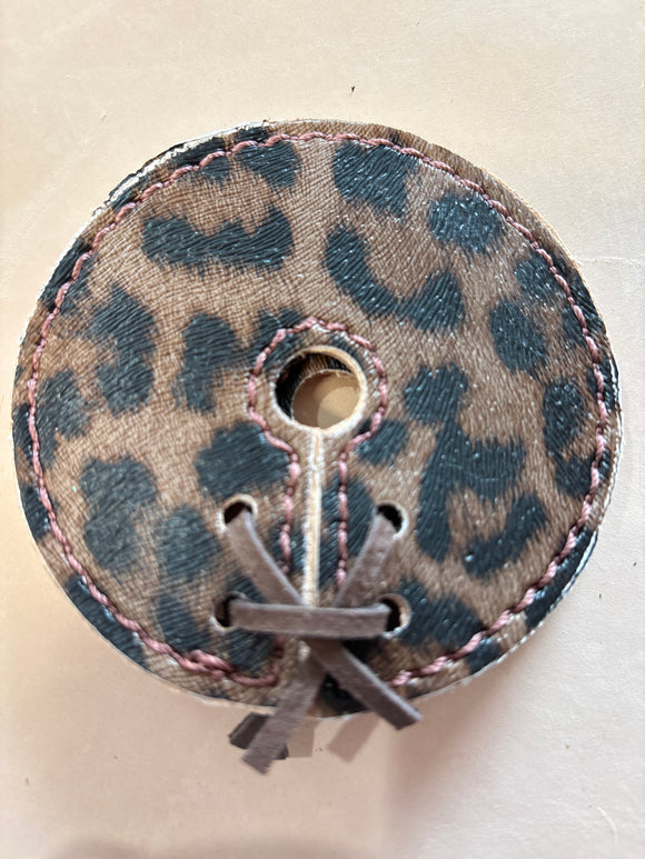 Cheetah Leather Bit Guards