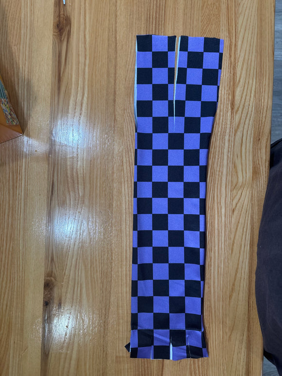 Purple/Black Checkered Tail Bag