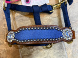 Navy Sparkly Mini Bronc Halter
