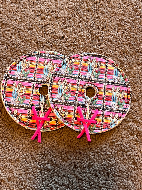 Cactus Serape Leather Bit Guards