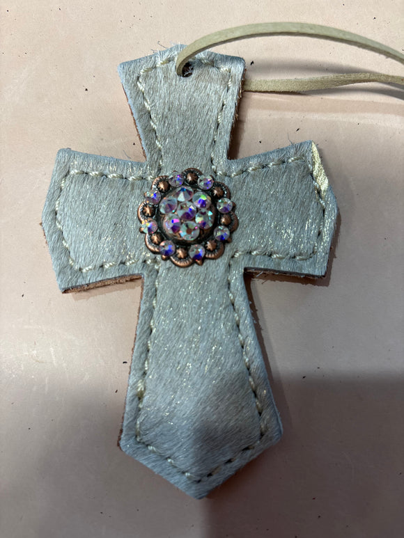 Hair on Hide Saddle Cross