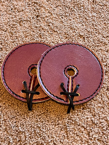 Maroon Leather Bit Guards