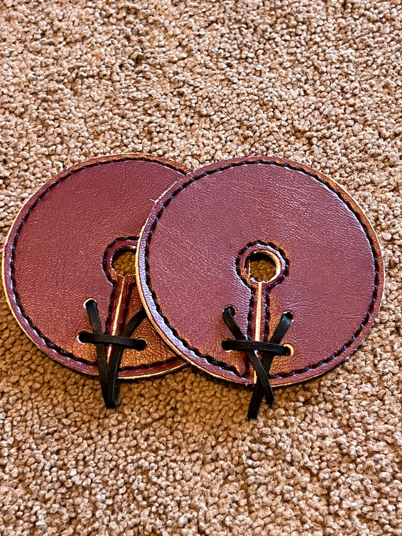 Maroon Leather Bit Guards