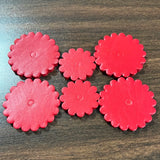 Red leather conchos