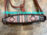 Turquoise/coral aztec Bronc Halter