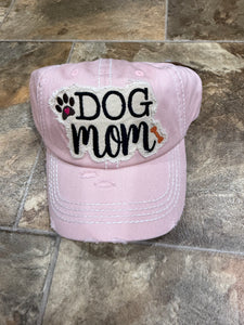 Light Pink Dog Mom Baseball Hat