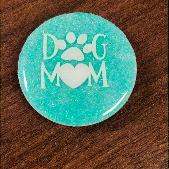 Turquoise Dog Mom Pop Socket