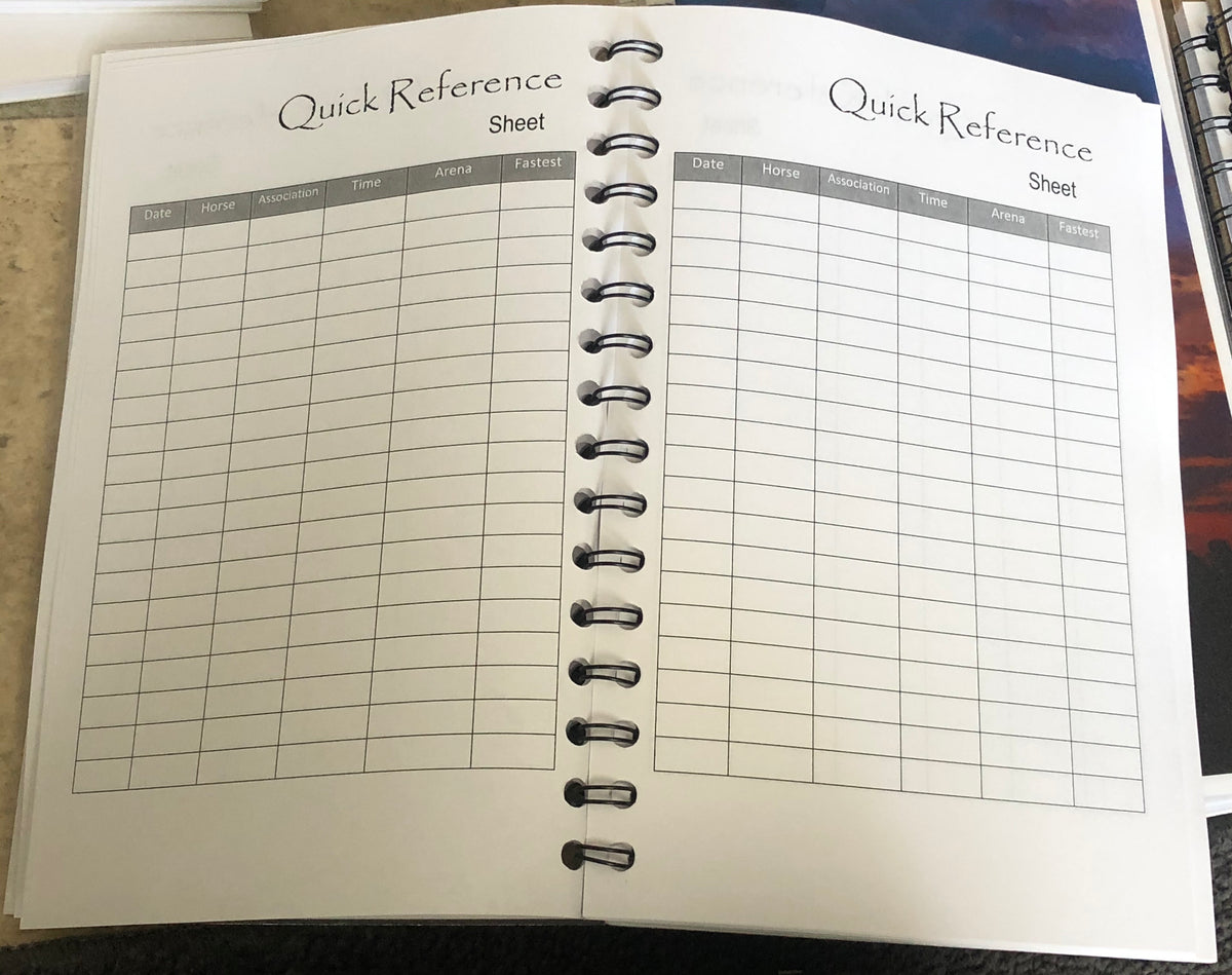 Barrel Racing Log Free Barrel Racing Log – Melissa’s Custom Conchos
