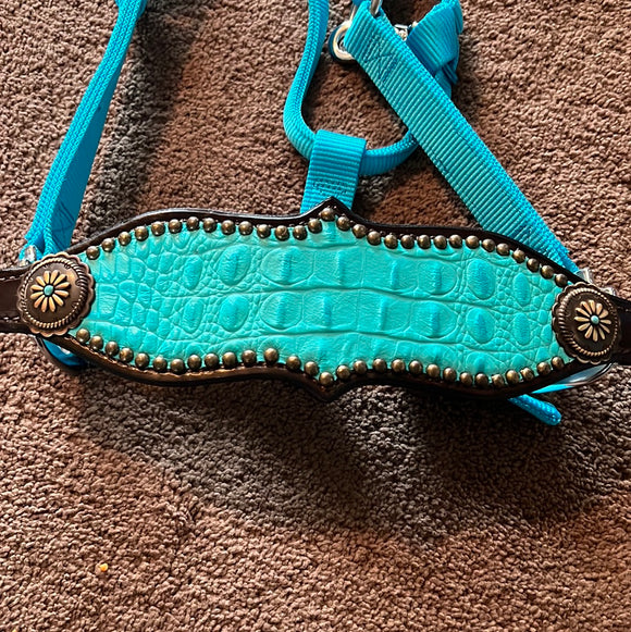 Turquoise Gator Bronc Halter